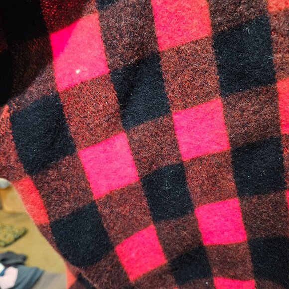 Vintage Woolrich Shirt Mens 17 Medium Wool Red Buffalo Plaid Shacket 50s READ - Picture 16 of 16